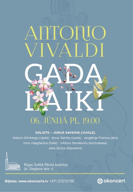 A.Vivaldi "Gadalaiki" - koncerts sveču gaismā.