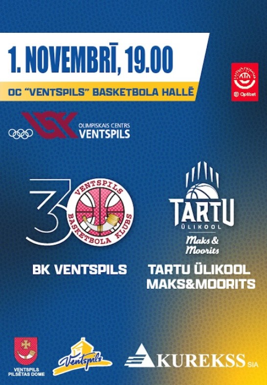 BK Ventspils - Tartu. BK Ventspils mājas spēle