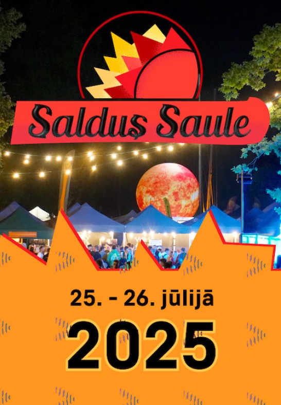 Divu dienu biļete+telšu pilsētiņa - Festivāls Saldus Saule 2025